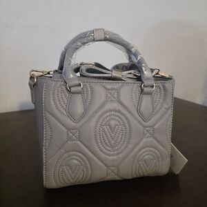 Valentino Orlandi Quilted Gray Mini Bag